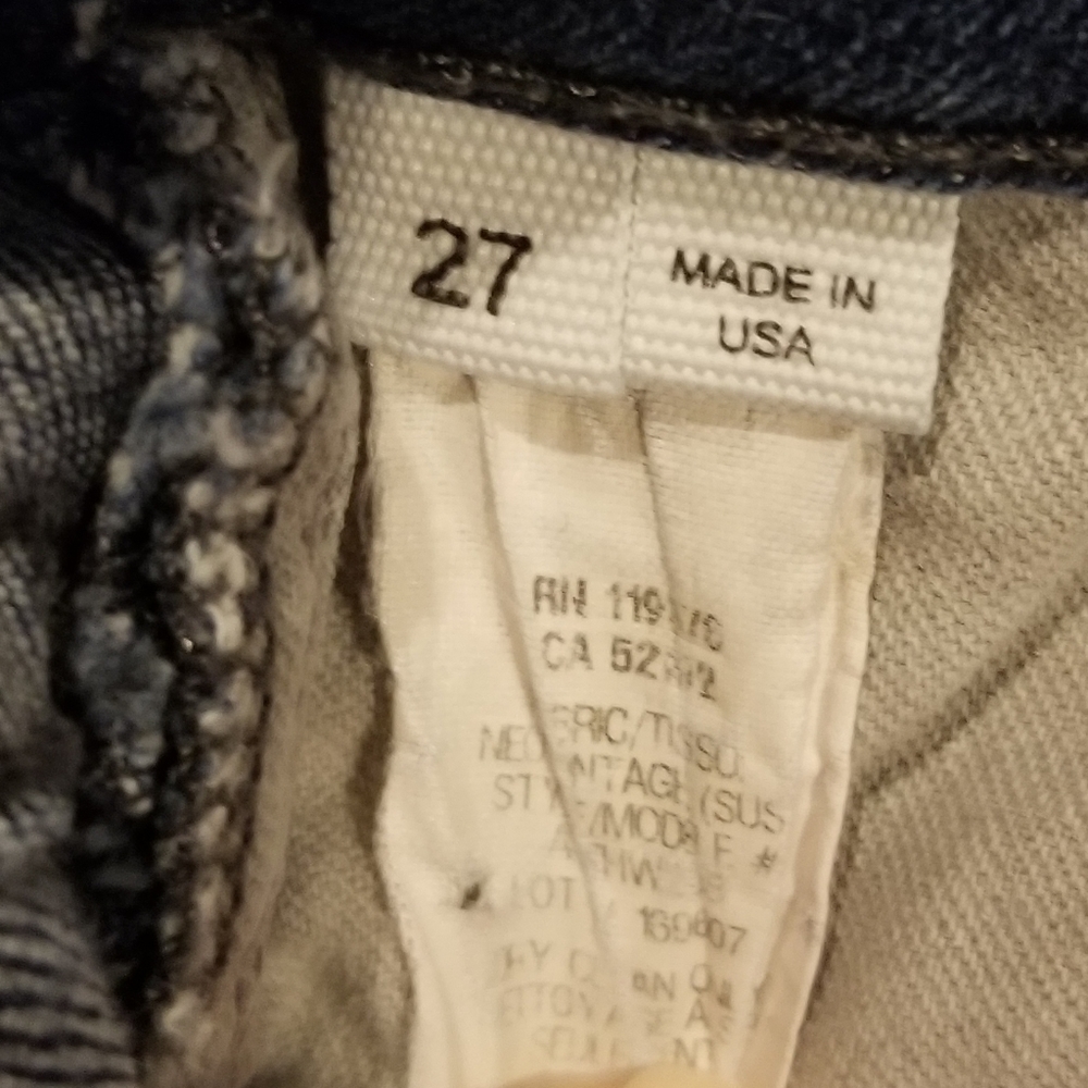 Helmet Lang Neo Vintage Blue Jeans Extra Long Super Skinny Sz 27 - Picture 7 of 15